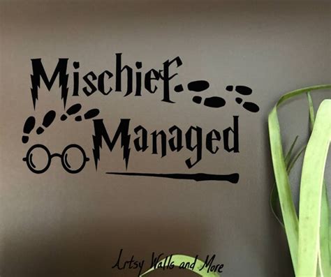 Mischief Managed Harry Potter wall vinyl decal Sticker quote