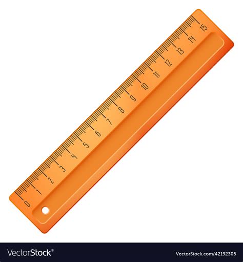 Plastic ruler school measure tool scale Royalty Free Vector