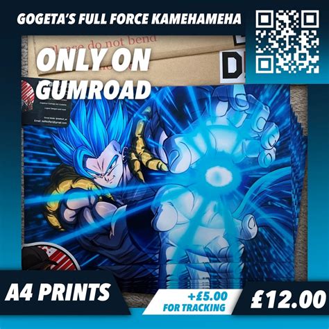 Gogeta's Full Force Kamehameha physical prints