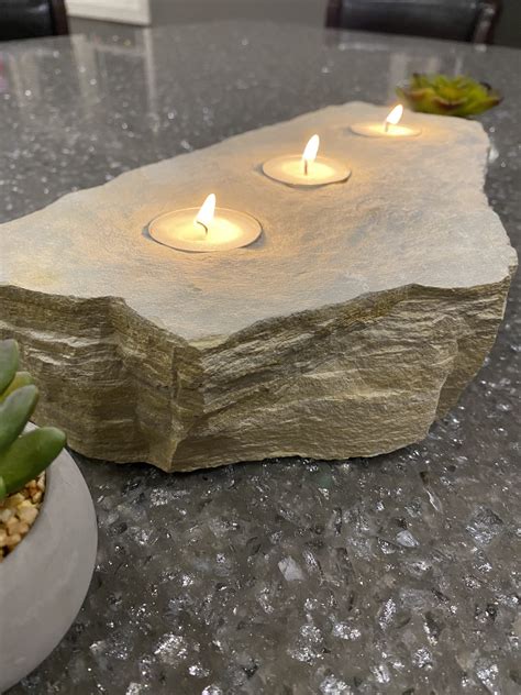 natural stone tealight candle holder – Saint Stone Company