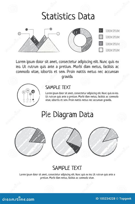 Statistics Data Pie Diagram Vector Illustration Stock Vector ...