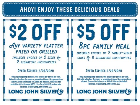 Long John Silver Coupons Printable