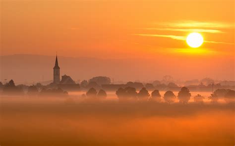 Download Fog Photography Sunset HD Wallpaper