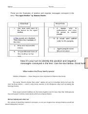 Identifying positive and negative message Module 4 ACTIVITY.docx - Name: Score: These are the ...