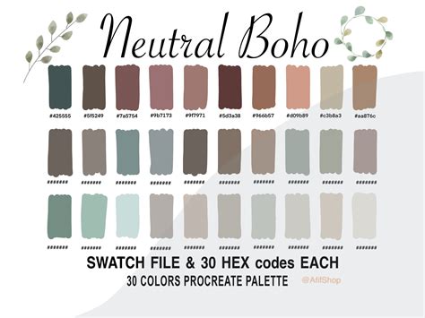 Neutral Boho Color Palette, IPad Graphic by AfifShop · Creative Fabrica