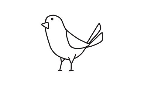 a cute little bird. pets animal cartoon coloring character collection for kids. easy funny ...