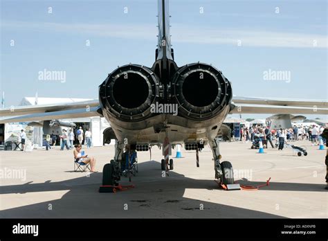 close up rear view of engines on RAF Tornado F3 on static display Stock Photo: 5763626 - Alamy