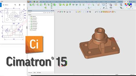 Cimatron 15 Basic Part Design Tutorial For Beginner | Solidworks Alternative - YouTube