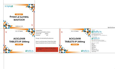 Aciclovir Tablets Store Below 30 Degree at Best Price in Mumbai | Healthy Life Pharma Pvt. Ltd.