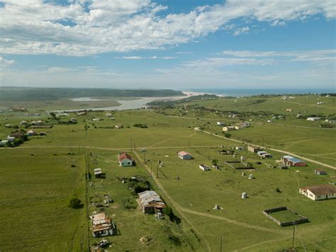 Aerial View Of Remote Village In Eastern Cape Southern Africa Stock Photo - Download Image Now ...