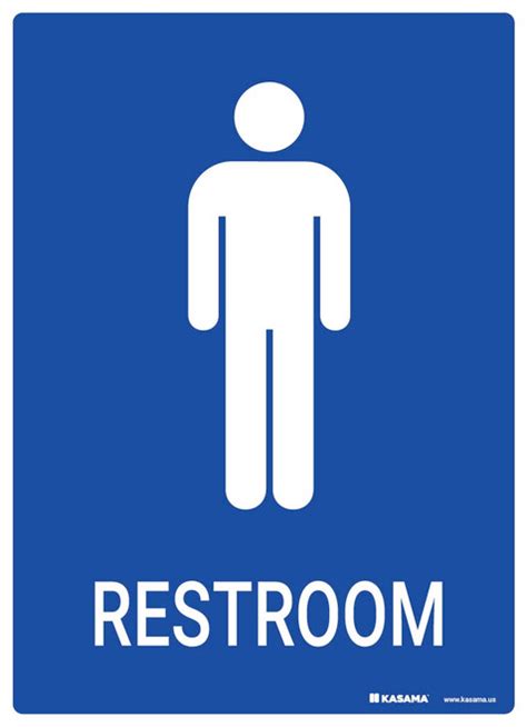 Restroom Sign - Male - Blue | Kasama.us