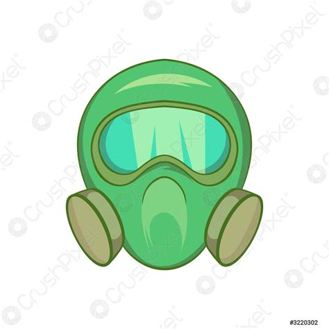Gas mask icon, cartoon style - stock vector | Crushpixel