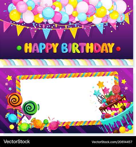 Happy birthday postcard Royalty Free Vector Image