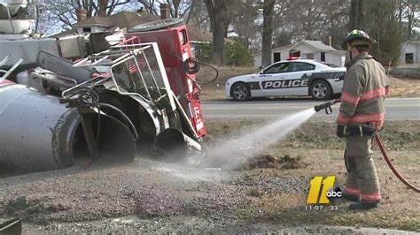 Concrete truck flips in Durham - ABC11 Raleigh-Durham