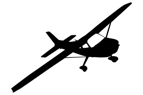 Small Single-Engine Plane Silhouette (Graphic) by iDrawSilhouettes · Creative Fabrica