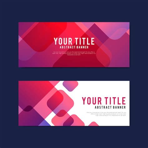 Colorful and abstract banner design templates | Free Vector