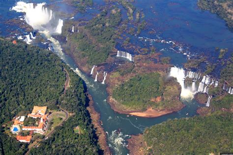 Aerial view of Iguassu Falls in Brazil - Geographic Media