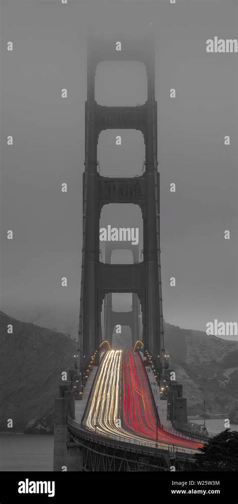 Golden Gate Bridge in the fog Stock Photo - Alamy