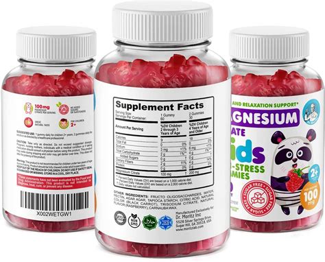 Kids Sugar-Free Magnesium Gummies - Calm Supplement for Children ...