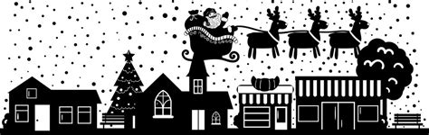 Christmas Village Silhouette Vector, PNG, EPS,SVG Downloadable Design - Etsy