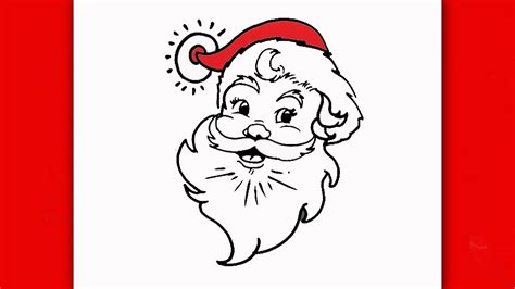 Santa Claus Face Drawing at GetDrawings | Free download