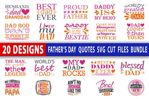 Father's Day Quotes Svg Design Bundle Graphic by RK Studio · Creative ...