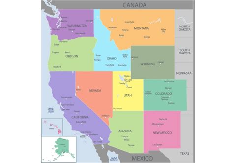 Western States Of Usa Map - California State Map