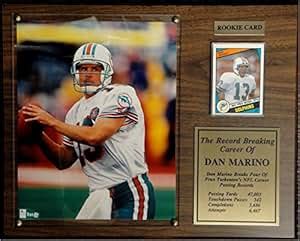 Dan Marino 1984 Topps Rookie Card With 8x10 Photo On Plaque + Collectors Plate at Amazon's ...