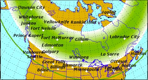 Northern lights Canada map: When they will come to Vancouver - Vancouver Is Awesome