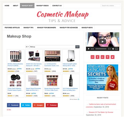 Cosmetic Makeup Website | Amaraq Websites