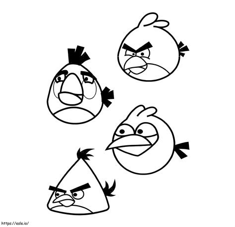 Angry Bird Blue Jay coloring page