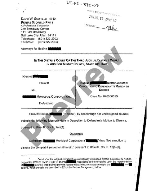 Memorandum In Opposition To Motion For Summary Judgment | US Legal Forms