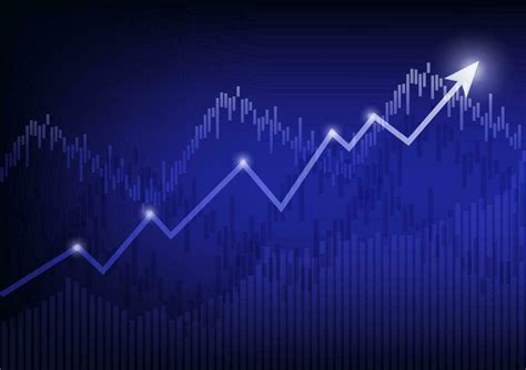 Investment stock market graph. Growth business chart. Digital arrow report background. Graphic ...