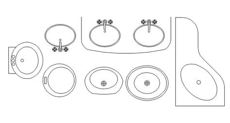 2D cad blocks of basin and sink in AutoCAD, dwg file. - Cadbull