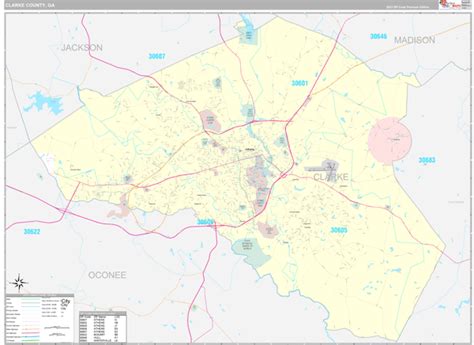 Digital Maps of Clarke County Georgia - marketmaps.com