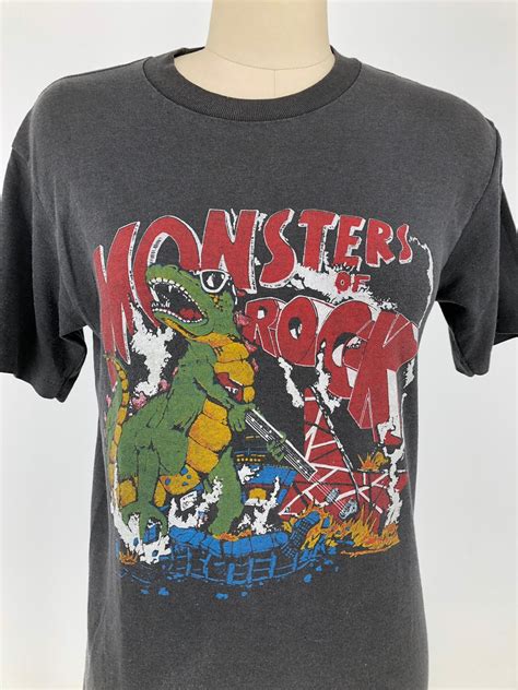 80s MONSTERS OF ROCK vintage t shirt / 50/50 Metallica Van Halen Scorpions festival vintage ...