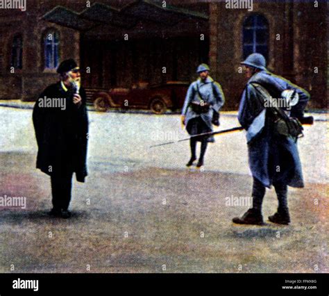 Occupation of the Ruhr 1923 - 1925, French soldiers on the street ...