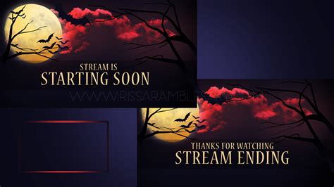 Moonlit Halloween – Twitch Overlay Set | Rissa Rambles - Custom Twitch ...