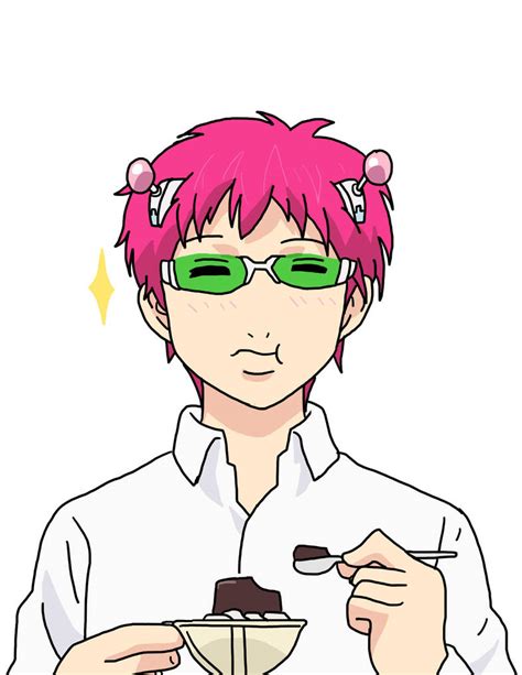 Saiki Kusuo eating coffee jelly by Triton-Demius on DeviantArt