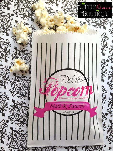 Personalized Popcorn Bags Wedding Popcorn bags Popcorn Bar