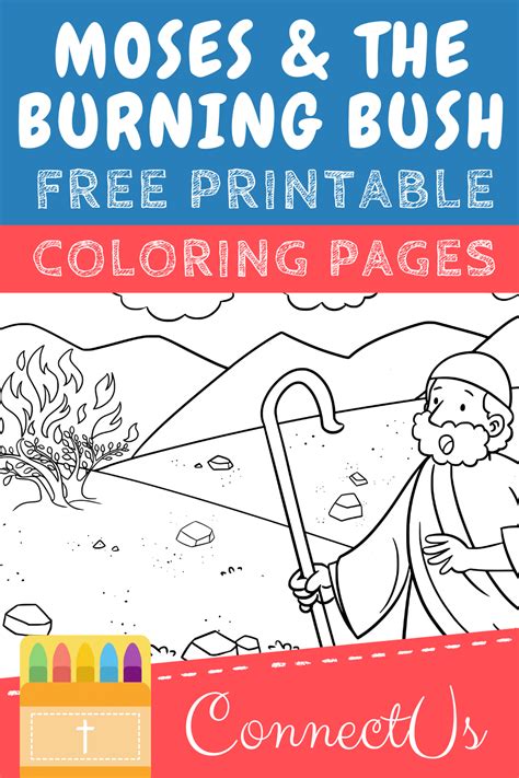 Free Moses and the Burning Bush Coloring Pages – ConnectUS