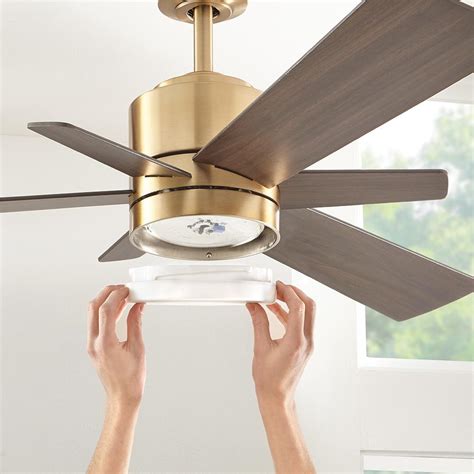 Gold Ceiling Fan Light Kit - Smart ceiling fan keeps your space cool, bright and stylish. - Draw-vip