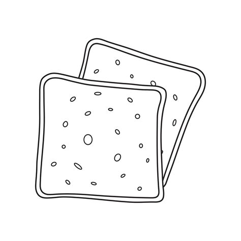 Hand drawn brioche bread icon Cartoon Vector illustration Isolated on ...