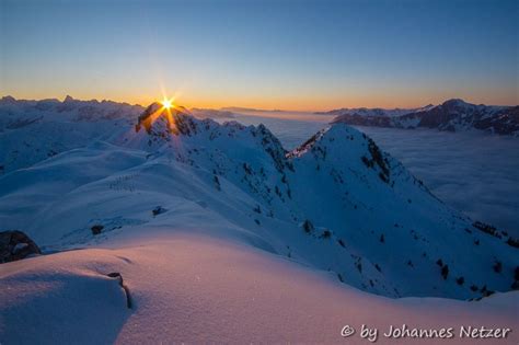 Winter Sunset at the Mountains by Johannes Netzer on 500px | Winter sunset, Mountains, Sunset