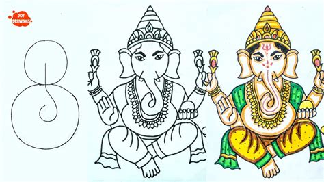 Ganesh Chaturthi Drawing Step By Step ~ Ganesh Drawing Easy To Learn How To Draw Ganesha In ...