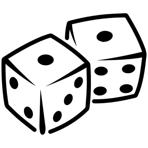 Dice clipart black and white, Dice black and white Transparent FREE for download on ...