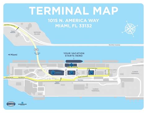 Map Of Miami Florida Cruise Ship Terminal - Printable Maps