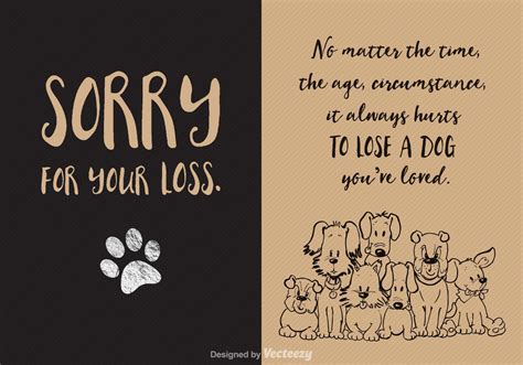 Free Loss Of Dog Vector Card 98533 Vector Art at Vecteezy