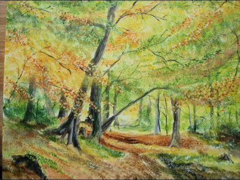 Woodland scene in arcylic | Art, Woodland scene, Painting