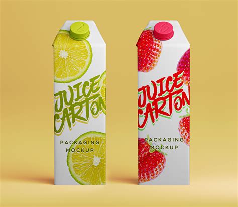 Juice Milk Psd Carton Bottle Mockup | Pixeden Club